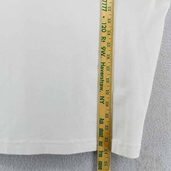 DEBRA DEROO Tank Top XL Ribbed Jersey Scoop Neck Sleeveless White - Picture 11 of 12